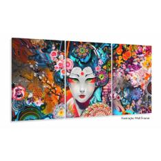 Imagem de Quadro Decorativo Japonesa Art Japão 3 peças 120x60 sala qua
