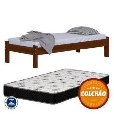Imagem de Cama Turca Solteiro Cor Castanho Com Colchao - Abs Atacadista