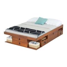 Imagem de Cama De Casal De Madeira Com 6 Gavetas Bali Meu Móvel De Madeira - Car