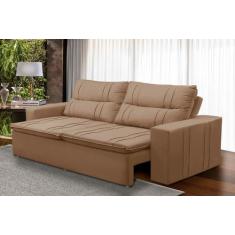Imagem de Sofá Retrátil E Reclinável 3 Lugares Com Molas 2,00M Ester Suede Cappu