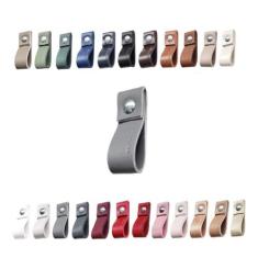 Imagem de Kit com 16 Puxadores Doba Parafuso para Móveis Armário Guarda Roupa Gaveta Porta Baús Caixas Bandeja Cesto Tábua - Cor Textura de Couro…