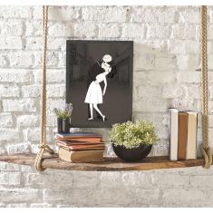 Imagem de Quadro Decorativo Figurativo Beijo Segunda Guerra 34x23cm