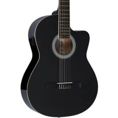 Imagem de Violão Elétrico Vogga VCE310 Clássico Cutaway Nylon Black