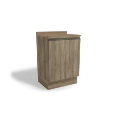 Imagem de Balcão De Cozinha Modulado Maxxi G742 1 Porta C/Tampo 60cm Nogal/Nogal - Kappesberg