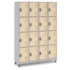 Imagem de Armário Roupeiro Aço 16 Portas 19113041cm Guarda Volume C/ Tranca - W3