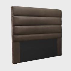Imagem de Cabeceira Cama Box King 195 cm Arles Veludo Marrom S04 - D'Rossi