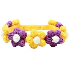 Imagem de Coleiras Para Gatos Tricotadas À Mão Com Padrão De Flores Coleiras Para Gatos Ajustáveis ​​coleiras Personalizadas Para Gatos Suprimentos Para Gatos,EU,S 30-40CM