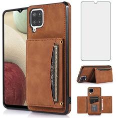 Imagem de Asuwish Capa de telefone para Samsung Galaxy A42 5G capa carteira com protetor de tela de vidro temperado e suporte de cartão de couro PU acessórios para celular Glaxay A 42 G5 Gaxaly 42A S42 4G 2021