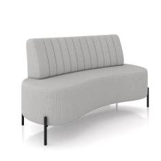 Imagem de Sofá 2 Lugares Living 160cm Pé Ferro Pto Maraú Linho Cinza K01 - D`Rossi