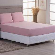 Imagem de Jogo de Cama Queen Malha 100% Algodão c/ Elastico 04 Pçs Rose