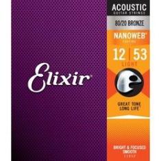 Imagem de Encordoamento Para Violão Elixir .012 Bronze Nanoweb 11052