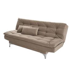 Imagem de Sofá-Cama 3 Lugares Casal Pratic Suede Liso Chocolate