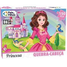 Imagem de Quebra Cabeça 150 Peças Infantil Criança Menina Princesa - Pais E Filh