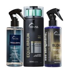 Imagem de Kit truss Equilibrium + Frizz Zero + Uso Obrigatório Blond (3 Produtos)