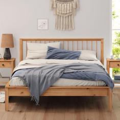 Imagem de Cama Casal Queen de Madeira Moderna Apoana Madeirado - IDIMEX