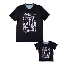 Imagem de Camisetas Tal Pai Tal Filho Guitarras Adulto e Infantil Papai Tamanho 