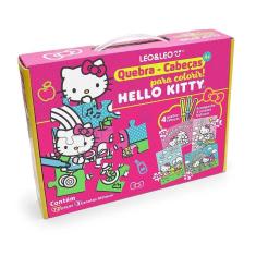Imagem de Quebra-Cabeça 4 Em 1 Hello Kitty Leo&Leo Para Colorir 72 Peças e 3 Hidrocor