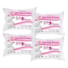 Imagem de Kit de 4 Travesseiros Penas Médio - 12cm - Daune