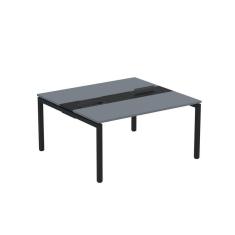 Imagem de Mesa Plataforma Dupla com Pé de Aço para Coworking 150X140/2P PDC15/14/2P Grafito/Preto