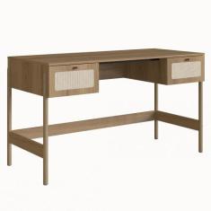 Imagem de Mesa Escrivaninha Home Office Pés Madeira Arlo A10 Hanover - Mpozenato