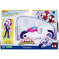Imagem de Boneco Marvel Ghost Spider Com Moto - Hasbro F7461