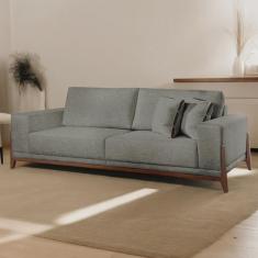 Imagem de Sofá Fixo Magnus 3 Lugares Luxo 2,10m Elegância e Sofisticação