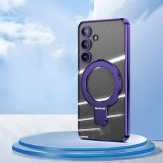 Imagem de Capa de anel magnético para Samsung Galaxy S24 Ultra Plus TPU revestido com suporte capa anti-queda para S24plus S24Ultra, roxo, para Galaxy S24 Plus