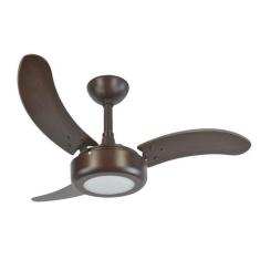 Imagem de Ventilador De Teto Infinity Lux Led 3000K Marrom 3 Pás Mdf Tb 220V+Con