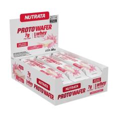 Imagem de Barra Whey Proto Wafer Sabor Morango Dispay C/ 12Un 30G