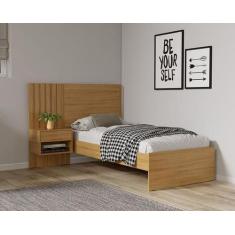 Imagem de Cama de solteiro 100% mdf zara camarú - village móveis