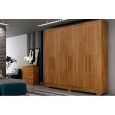 Imagem de Guarda Roupa Casal 6 Portas E 2 Gavetas c/ Pés Milly/veneza Cumaru - Horizonte