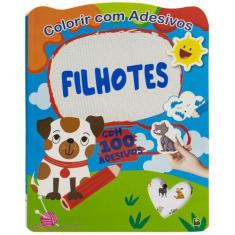 Imagem de Livro - Colorir com Adesivos: Filhotes