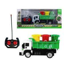 Imagem de Caminhão Coletor de Lixo de Controle Remoto Com Caçambas. - DM TOYS