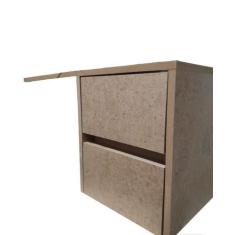Imagem de Escrivaninha Suspensa Mesa Para Notebook Natural Em Mdf - Moveis Trova