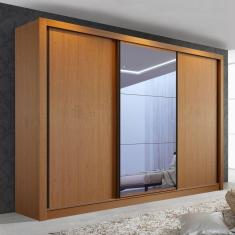 Imagem de Guarda Roupa Casal Europa Com 3 Espelho 3 Portas Minastex Carvalho