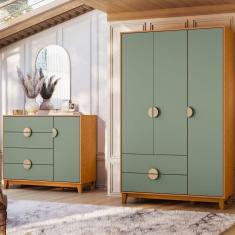 Imagem de Guarda Roupa E Cômoda Ipê Cinamomo Sálvia Móveis Albatroz