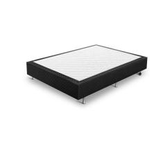 Imagem de Base Box Casal Poliester Bordada 138x188x25cm Prorelax Preto