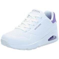 Imagem de Skechers Tênis feminino Uno-pop Back, Branco/roxo, 35