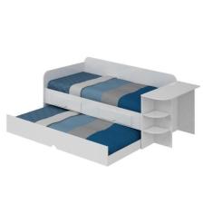 Imagem de Sofá Cama De Solteiro Bibox 100% Mdf Escrivaninha Compacta 2 Gavetas H