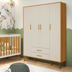Imagem de Guarda Roupa Infantil 4 Portas Isis Areia/Savana