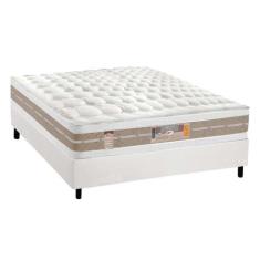 Imagem de Cama Box Casal: Colchão Molas Castor Pocket Silver Star Air Double Fac