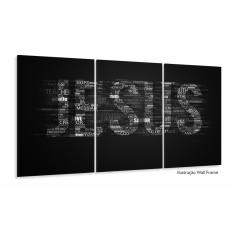 Imagem de Quadro Decorativo Escrita Jesus   120x60 mosaico