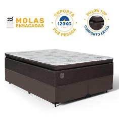 Imagem de Cama Box com Colchão Ravena Molas Ensacadas Com Pillow Top Queen 158cm