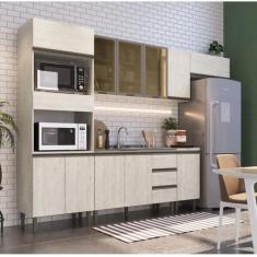 Imagem de Cozinha Modulada Americana 6 peças Greta Crema Megasul - IRM