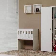Imagem de Mini Berço Com Colchão Ditália Bbi-54 Bran Branco - Ditália Móveis