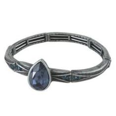 Imagem de Pulseira Armazem RR Bijoux grafite gota azul montana