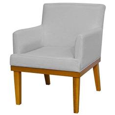 Imagem de Poltrona Decorativa Para Sala de Estar e Recepção Beatriz W01 Linho  - Lyam Decor