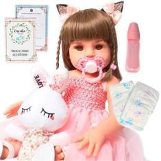 Imagem de Boneca Bebê Reborn Realista Menina Silicone 42cm Bailarina - Cegonha R