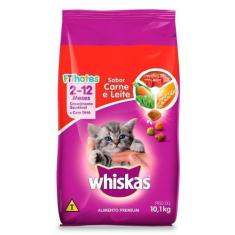 Imagem de Ração Para Gato Whiskas Filhote Premium Carne E Leite 10,1Kg