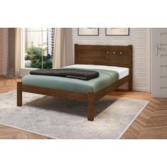 Imagem de Cama Casal 138 Framar Paola Malbec 100% Mdf Estrado Madeira